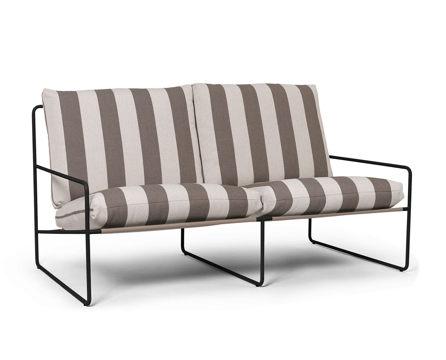 Ferm-Living-Desert-2-Seater-Black-Stripe-Chocolate-1