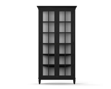 Stockholm Vitrineskab med to døre og glassider i udførelsen Sort