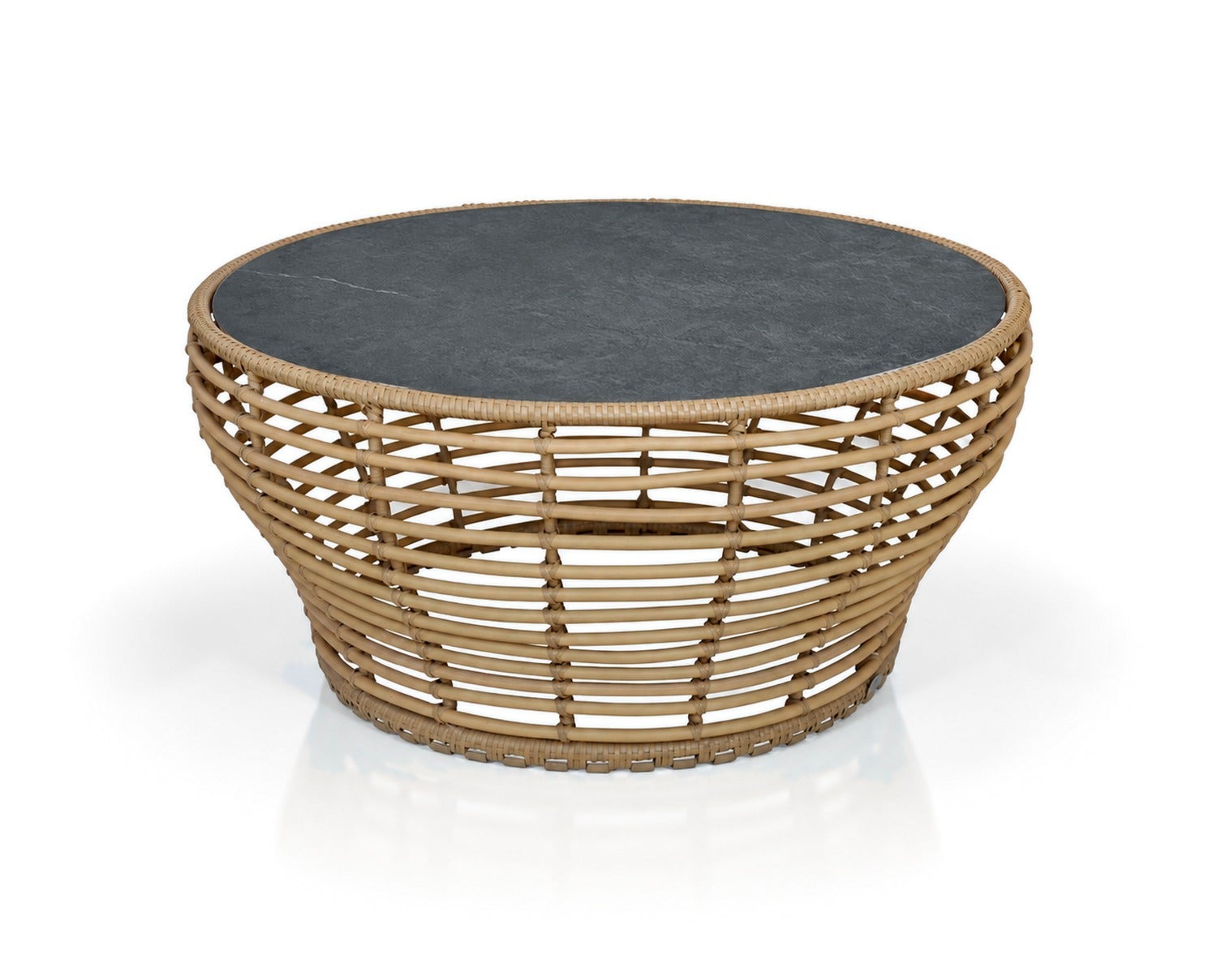 basket-soffbord-o90-weave-natural-fossil-black-keramik-ld