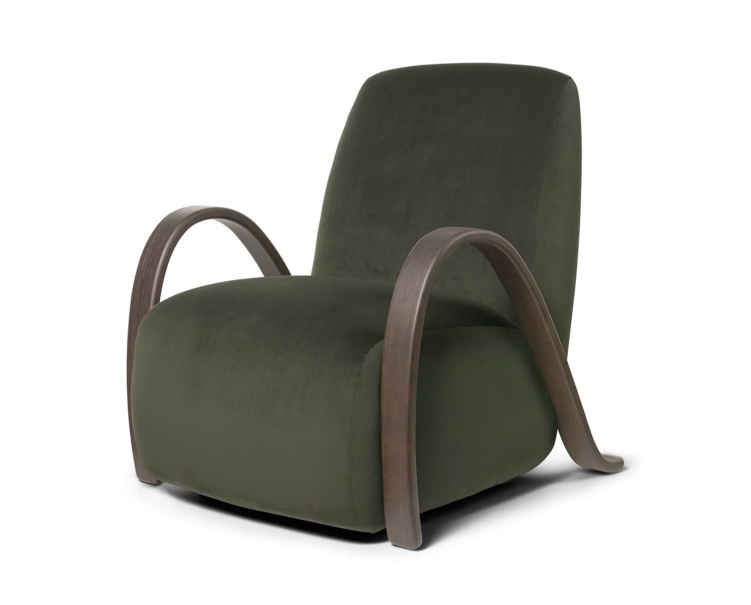 Ferm-Living-Buur-Lounge-Chair-Rich-Velvet-Pine