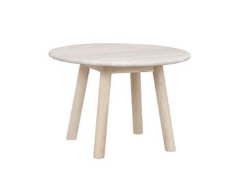 Taransay-Soffbord-D60-Travertin-Vitpigm-Ek