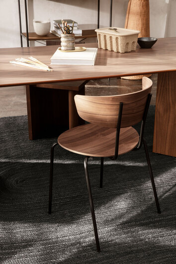 Ferm-Living-Herman-Dining-Chair-Wood-Steel-Walnut-Lifestyle