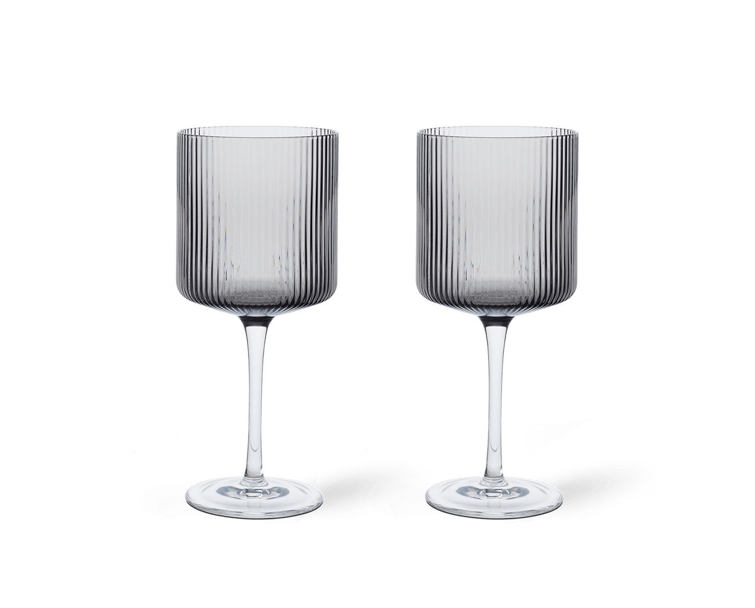 Ferm-Living-Ripple-Red-Wine-Glasses-Smoked-Grey