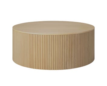 Roller Max Sofabord med en diameter på 80 centimeter i hårdvoksolieret eg