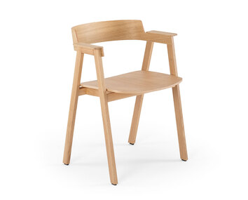 Flip Stol med træsæde i naturlakeret eg
