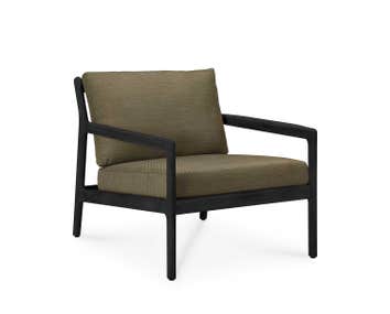 Ethnicraft-Jack-Outdoor-Lounge-Chair-Black-Teak-Green-Fabric