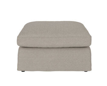 Peyton Fodskammel i stoffet Ursula 491 Lysegrå