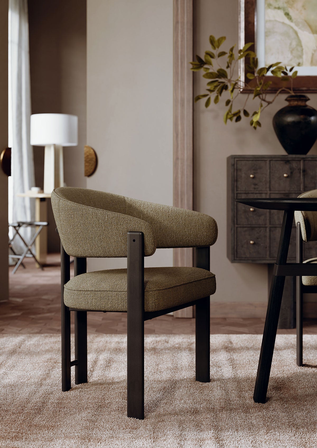 Dan-Form-Duct-Arm-Chair-Dark-Olive-Lifestyle