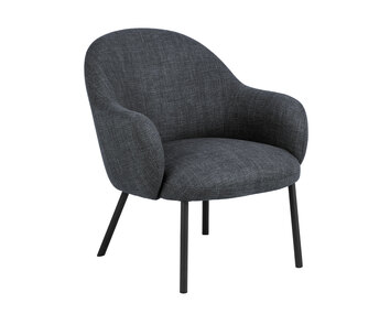 Spencer Loungestol i stoffet Basel Mørkegrå