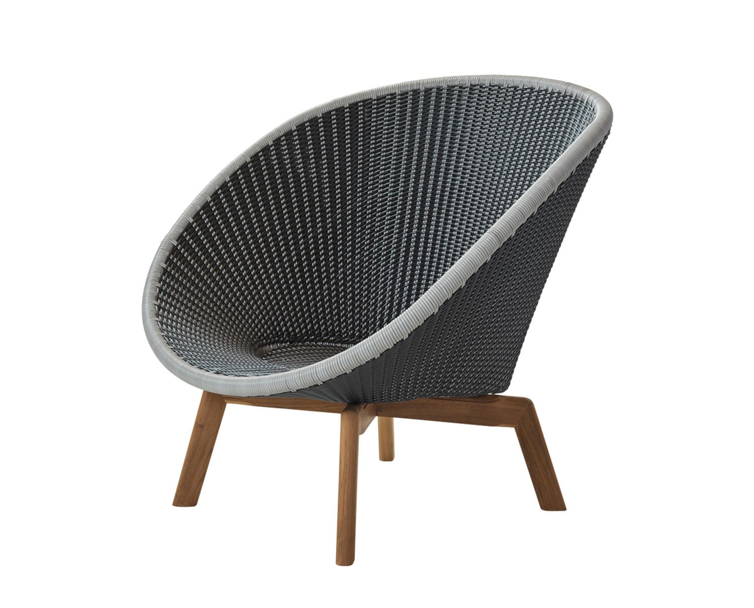 Peacock lounge chair, Teak, Grey-Light Grey 5458GIT
