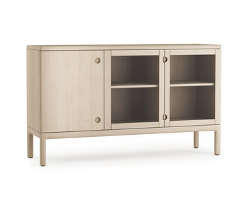 Stolab-Prio-Sideboard-Low-Glass-Bright-Matt-Lacquer-Birch