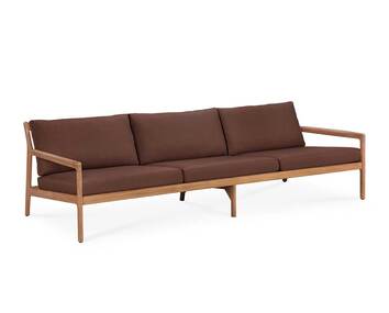 Ethnicraft-Jack-Outdoor-Sofa-3S-Teak-Burgundy