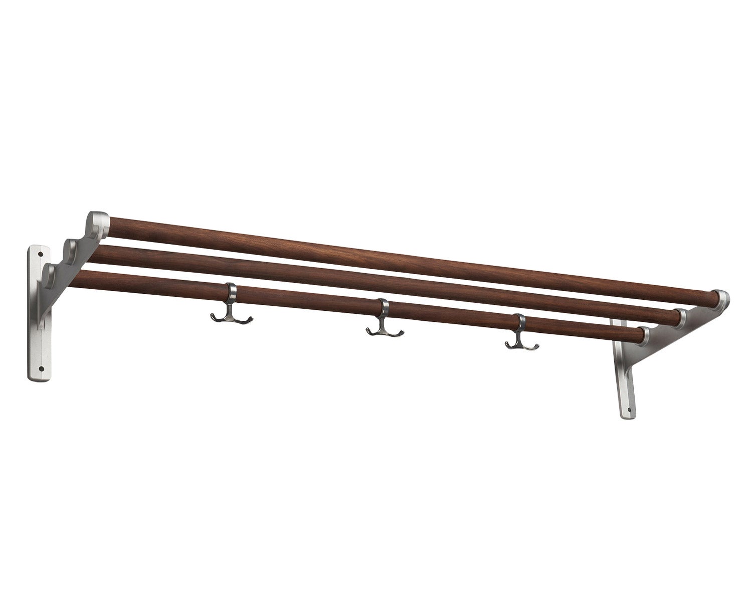 Essem-Nostalgi-HattHylla-Skohylla-Valnöt-Aluminium-100CM