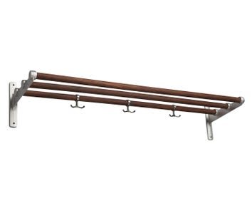 Essem-Nostalgi-HattHylla-Skohylla-Valnöt-Aluminium-100CM