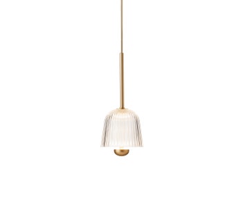 Nuura-Asteea-1Pendant-Satin-Brass-Ripple-Clear