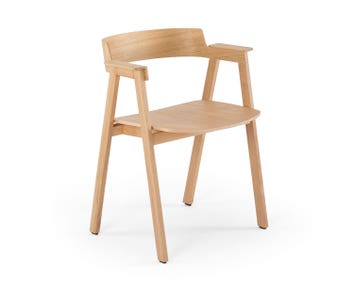 Flip Stol med træsæde i naturlakeret eg