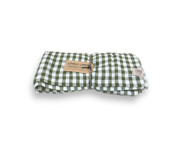 Lovely-Linen-Misty-Square-Bordsduk-Jeep-Green