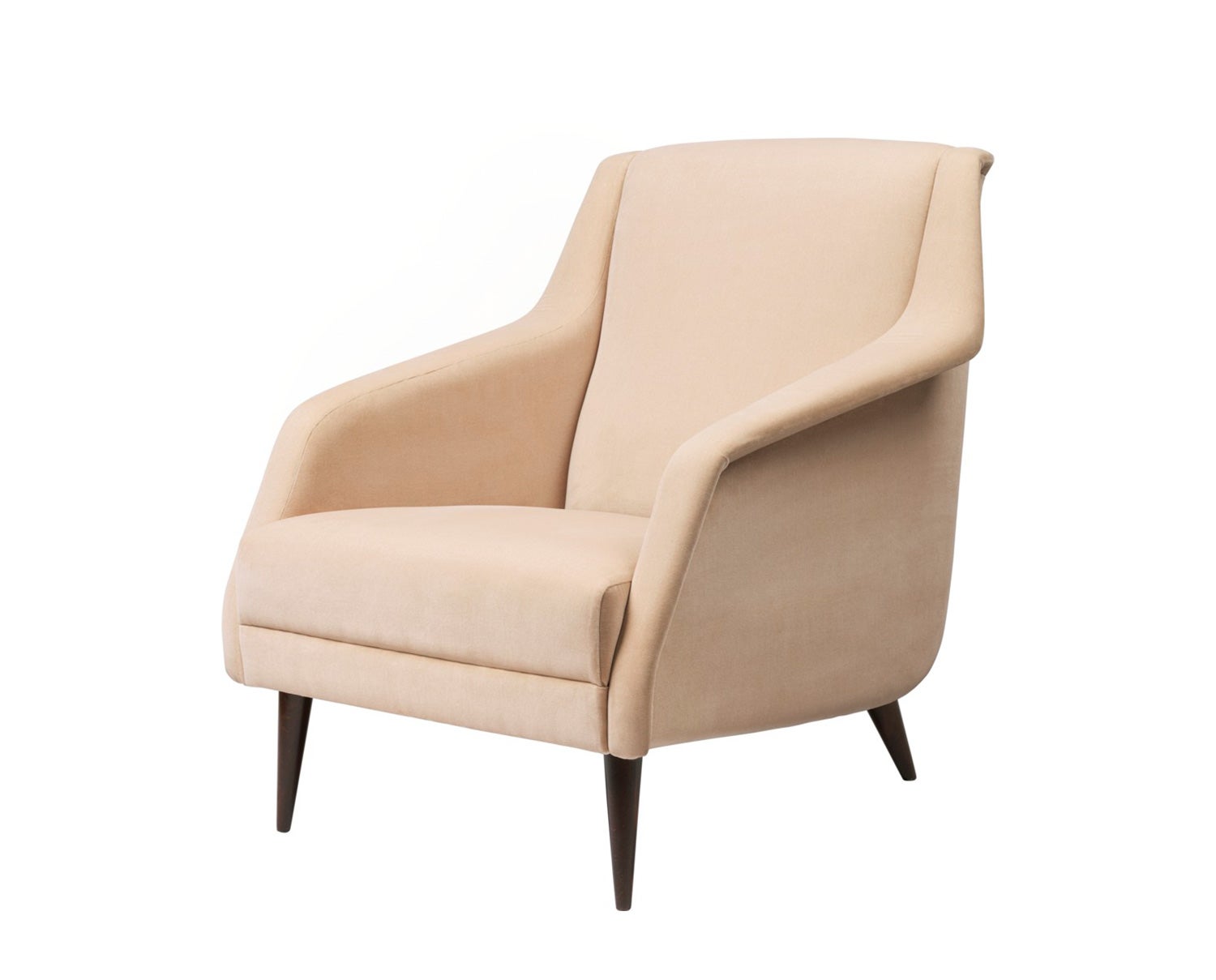 CDC-1_LoungeChair_Wood_FullyUpholstered_AmericanWalnut_GUBI_Velluto-Beige_F3Q