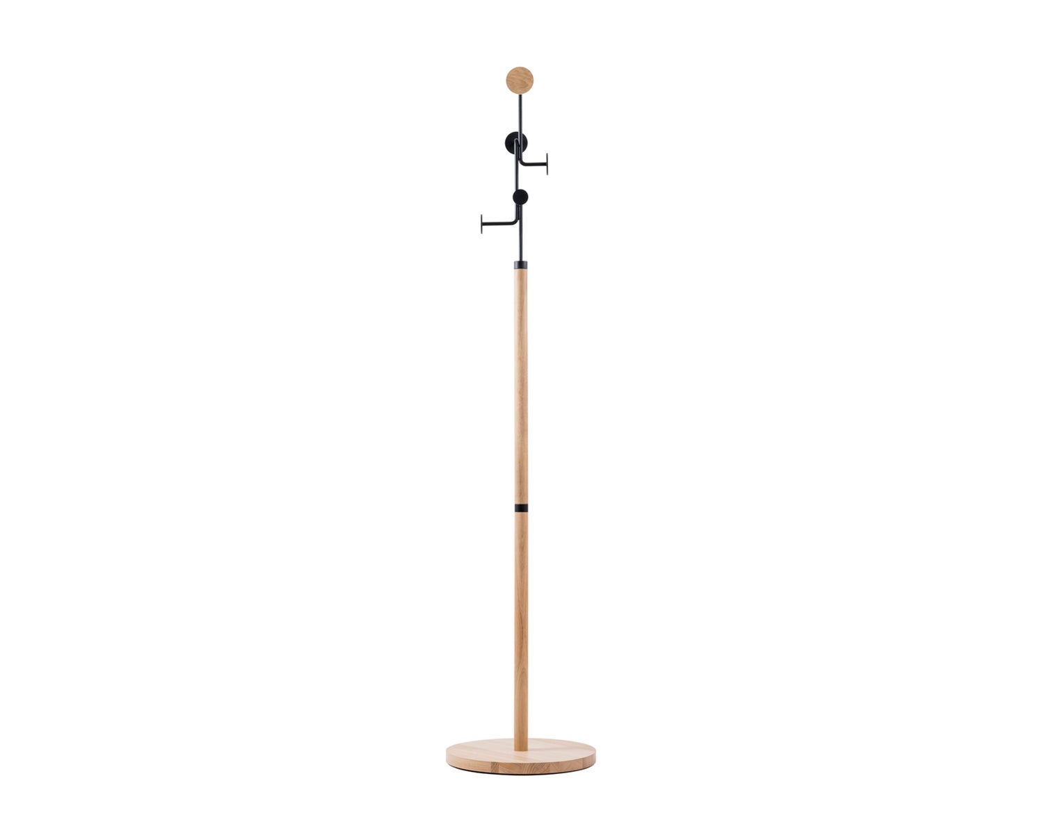 Hook-kladhangare-oak-white-1015-matt-svart-9005-gazzda