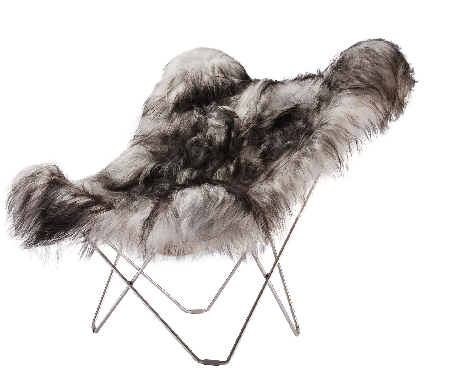 Iceland-Mariposa-fatolj-Wild-Grey-chrome-Frame-Cuero