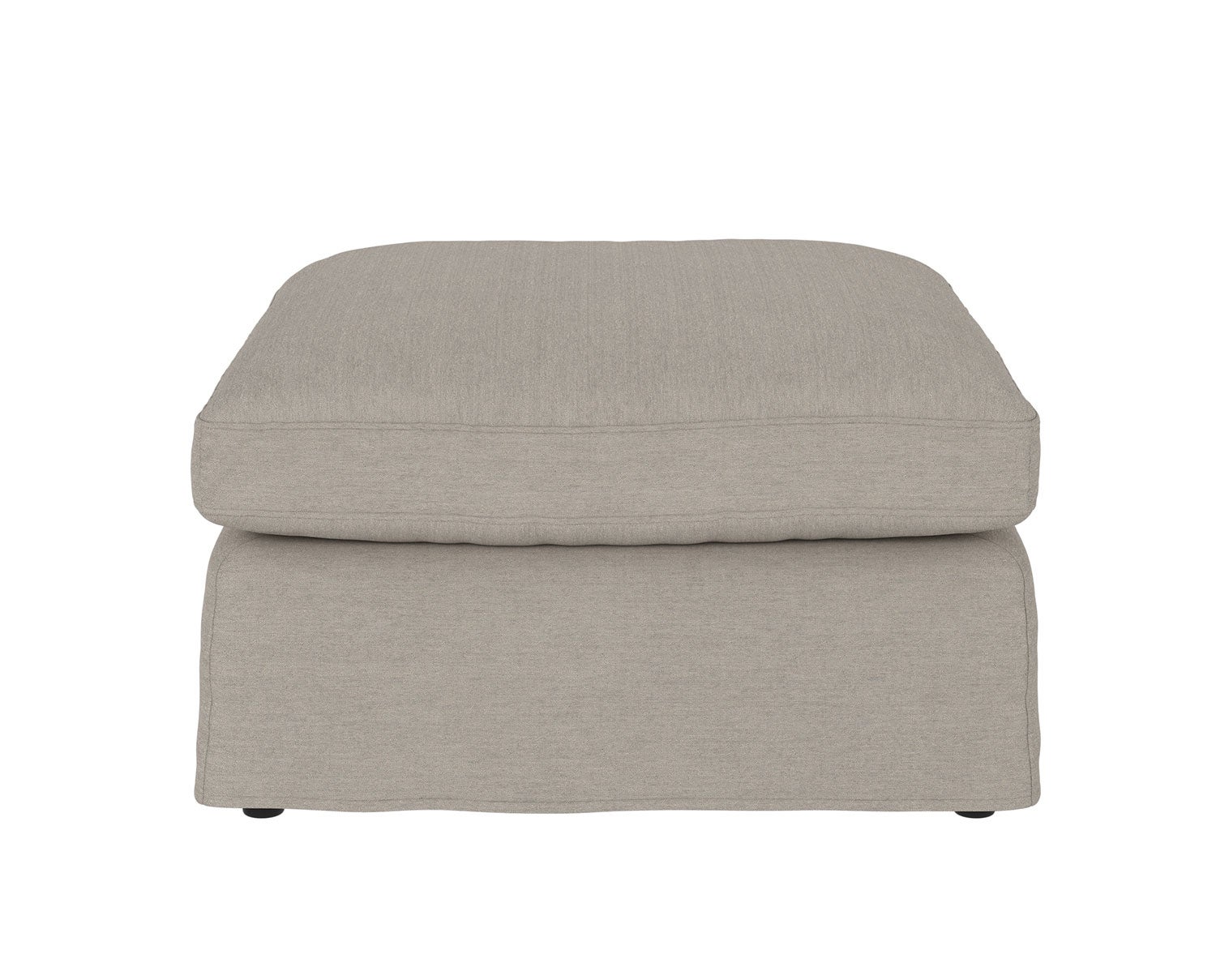 Peyton Fodskammel i stoffet Ursula 491 Lysegrå