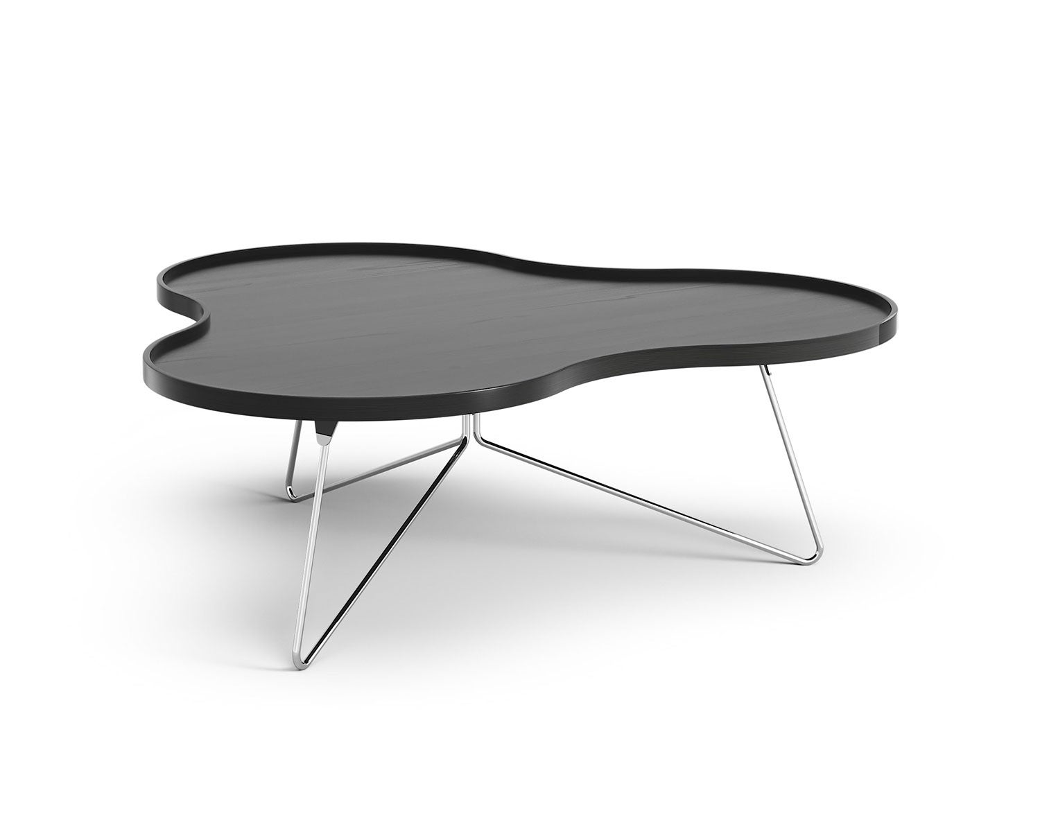Flower-Mono-Table-114x107-Black-Ash-Chrome-Metal-H39