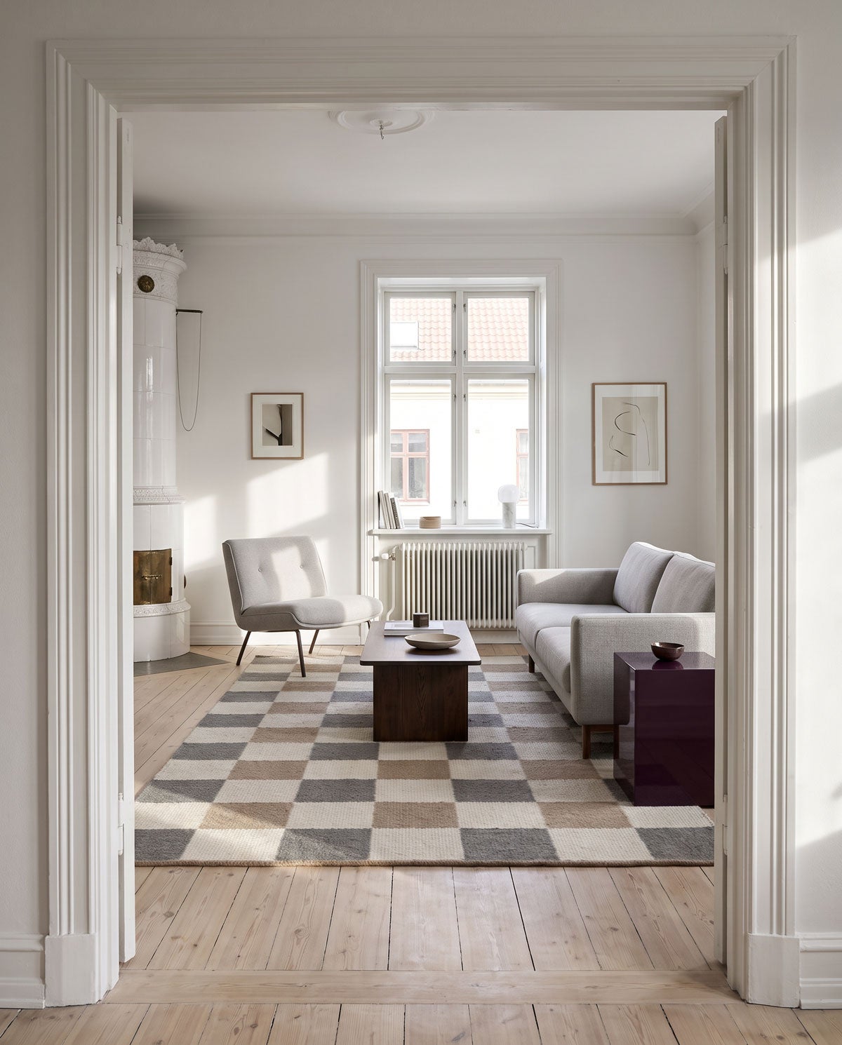 Classic-Collection-Checked-Rug-Grey-Nature-Lifestyle