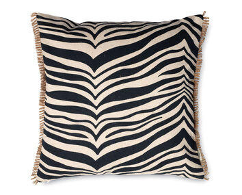 Zebra-Kudde-50x50-Svart