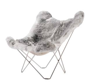 Iceland-Mariposa-fatolj-Shorn-Grey-chrome-Frame-Cuero