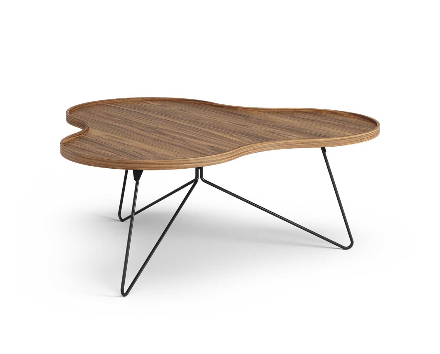 Flower-Mono-Table-114x107-Walnut-Black-Metal-H45