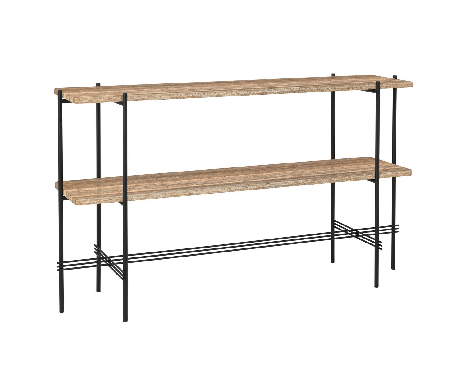 Gubi-TS-Console-2-hyllor-Svart-Warm-Taupe-Travertin-10085408-h