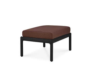 Ethnicraft-Jack-Outdoor-Footstool-Black-Teak-Burgundy