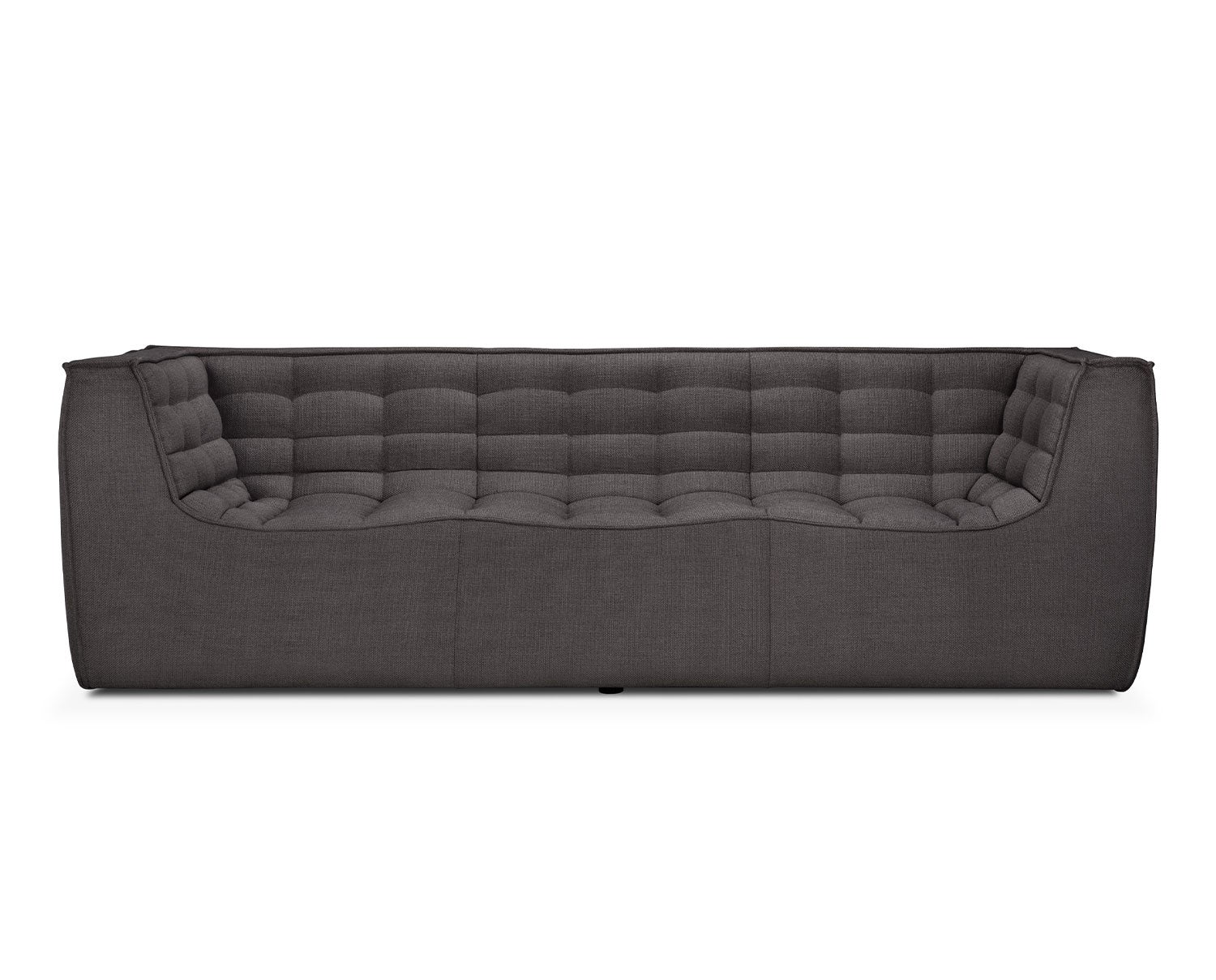 Ethnicraft-N701-Sofa-3S-Fabric-Dark-Grey-Arm-Rest