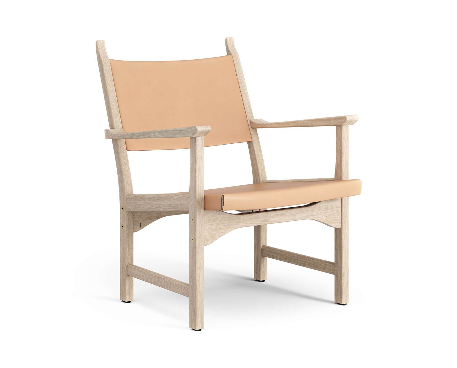 Swedese-Caryngo-Chair-Oak-White-Pigmented-Saddle-Leather-Nature