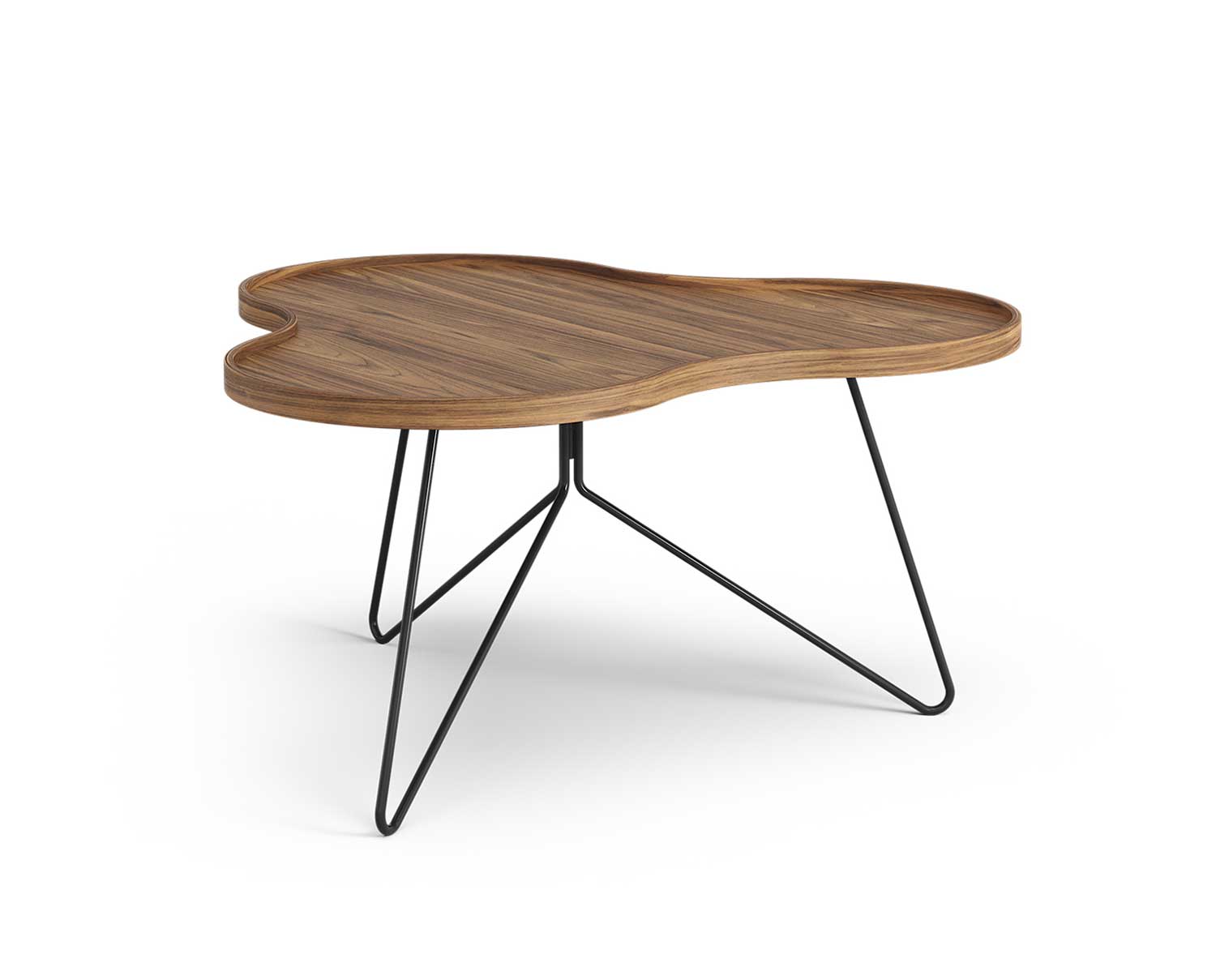 Flower-Mono-Table-90x84-Walnut-Black-Metal-H45