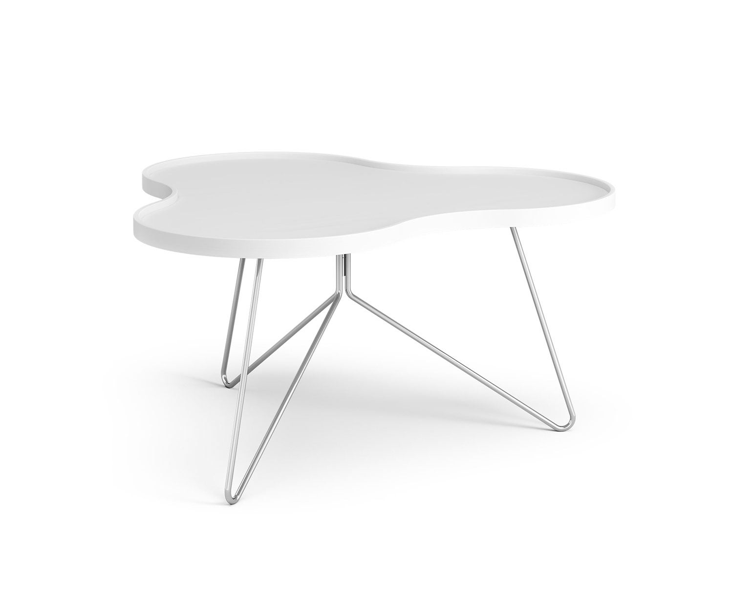 Flower-Mono-Table-90x84-White-Ash-Chrome-Metal-H45