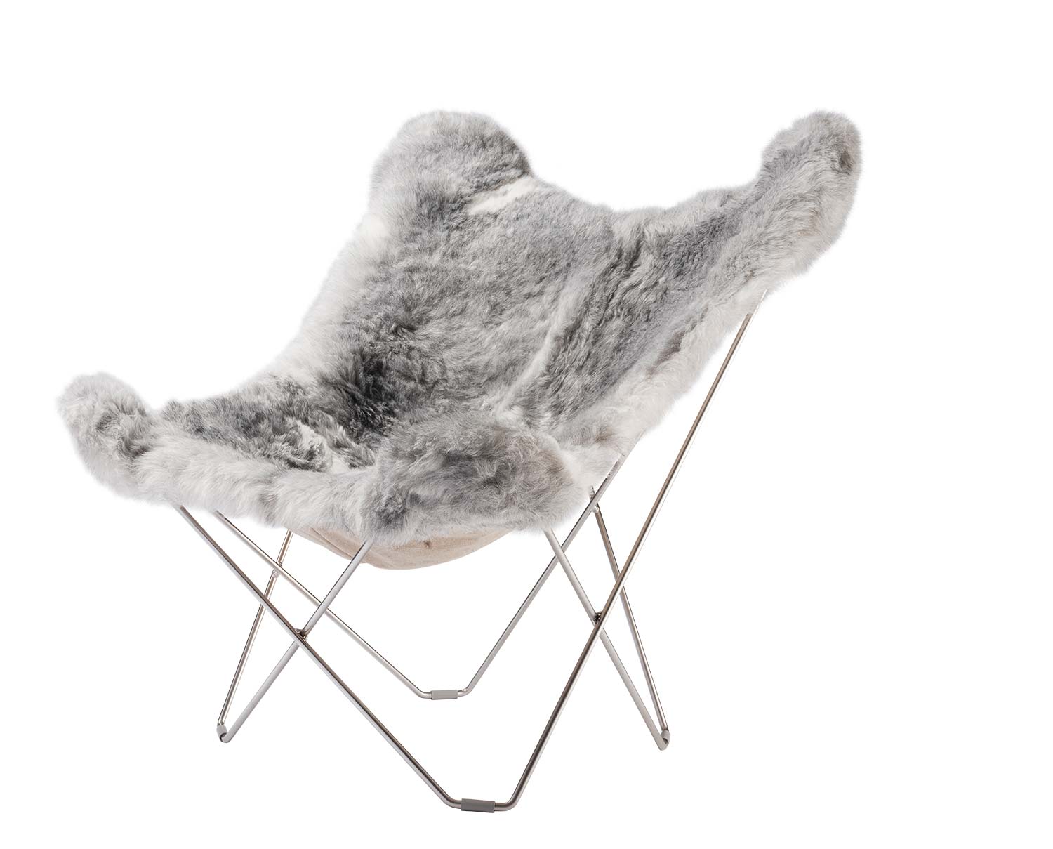 Iceland-Mariposa-fatolj-Shorn-Grey-chrome-Frame-Cuero
