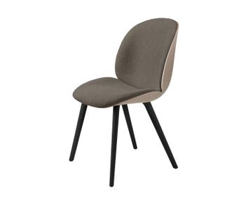Beetle-plastic-legs_Front-Upholstered_Black_NewBeige_Light-Bouclé_F3Q