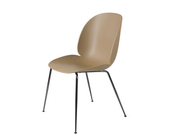 Beetle_DiningChair_Conic_Unupholstered_BlackChrome_PebbleBrown_F3Q