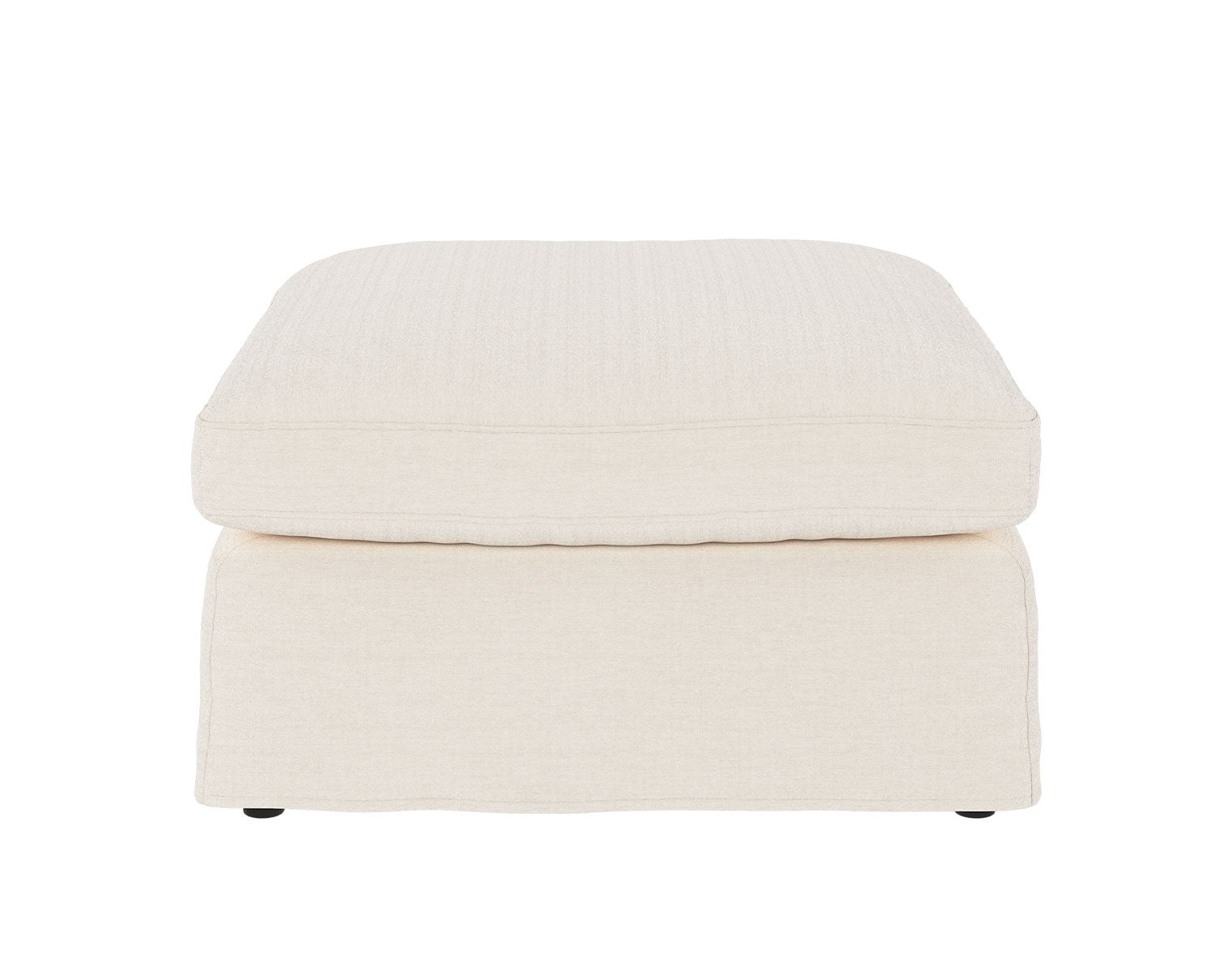 Peyton Fodskammel i stoffet Ursula 248 Hvid