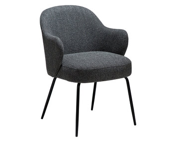 Bae-Karmstol-Pebble-Grey-Boucle-Svart