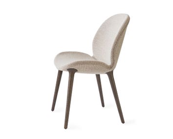 Vipp 462 Lodge Stol i stoffet Chestnut/Beige med mørke egetræben