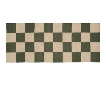 Square Løber i farven Skovgrøn/Natur