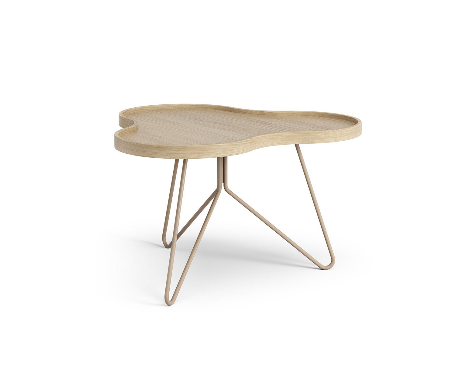 Flower-Mono-Table-66x62-Varnished-Oak-Nutmeg-Metal-H39