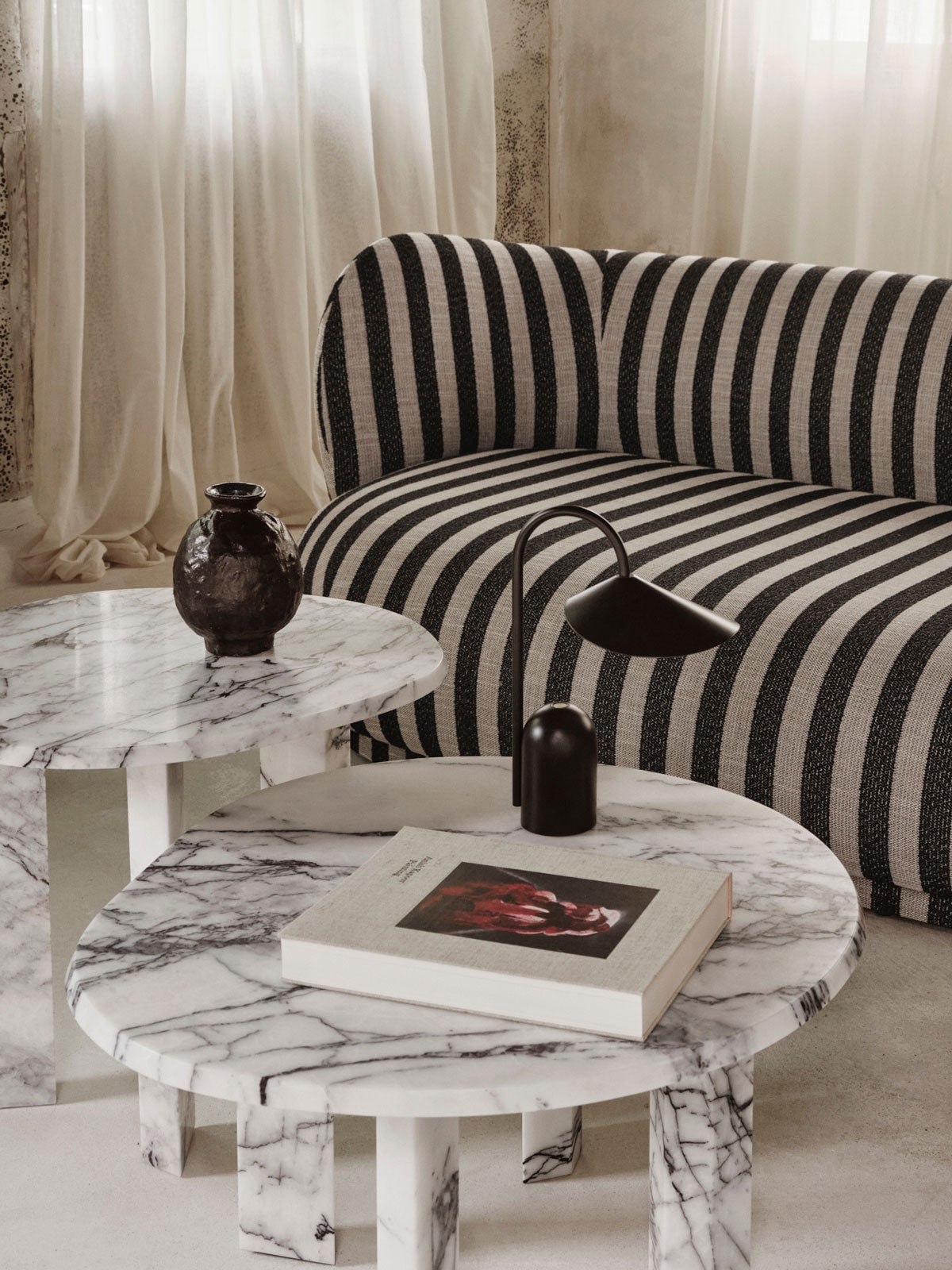 Ferm-Living-Taula-Coffee-Table-White-Charcoal-Lifestyle