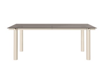 Ferm-Living-Atura-Matbord-200x90-Light-Cashmere-Dark-Tinted-Glass-1