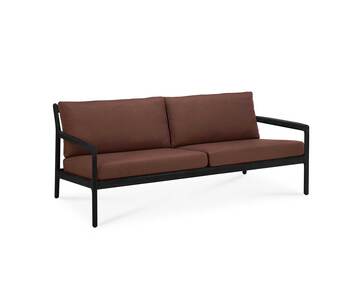 Ethnicraft-Jack-Outdoor-Sofa-2S-Black-Teak-Burgundy