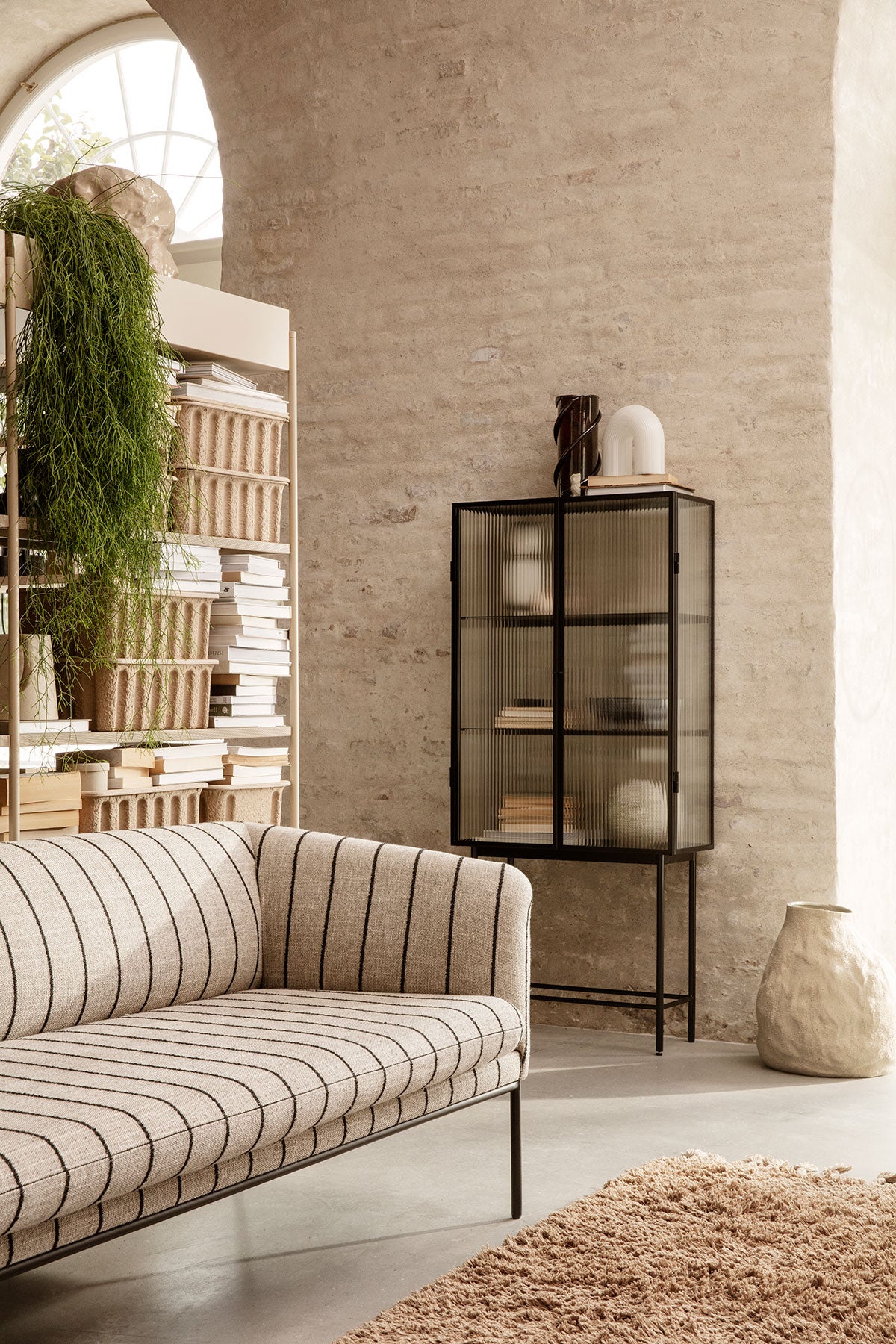 Ferm-Living-Turn-Sofa-3-Seater-Pasadena-Sand-Black-Lifestyle