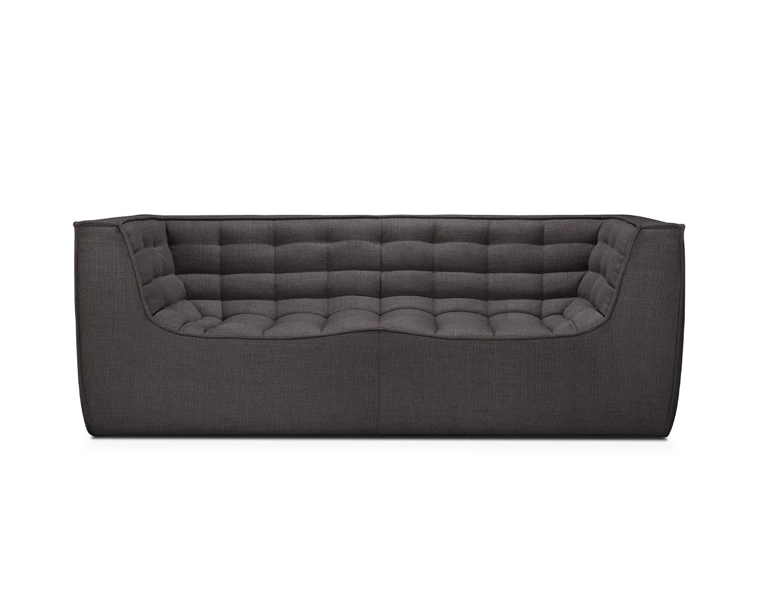 Ethnicraft-N701-Sofa-2S-Fabric-Dark-Grey-Arm-Rest
