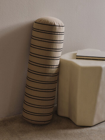 Ferm-Living-Twill-Bolster-Cushion-Cashmere-Black-Lifestyle